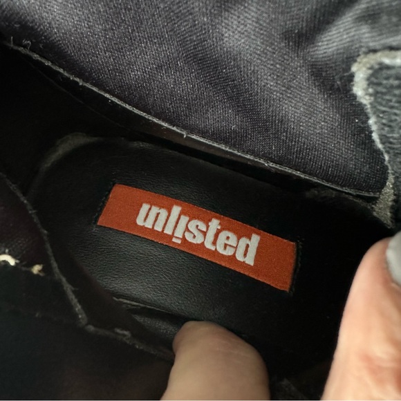 Vintage 90’s Unlisted Vegan Leather Chunky Black Boots - Picture 4 of 11